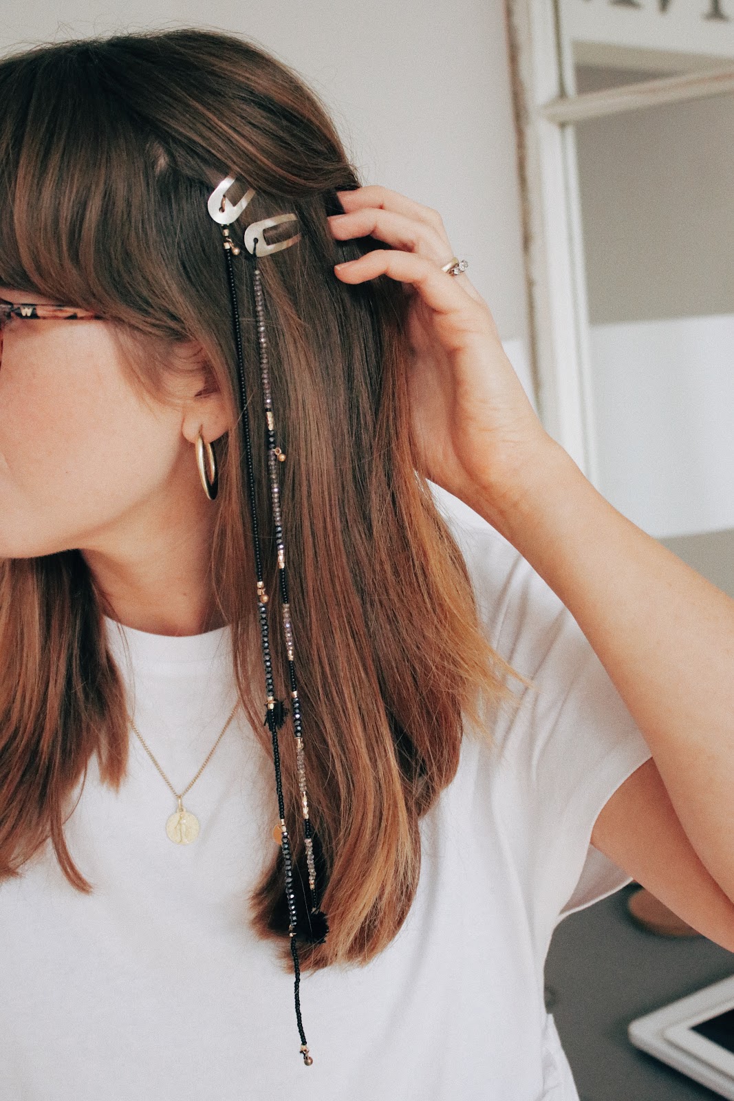 CREATIVE // Clip In Beaded Hair Decorations Brick Dust & Glitter