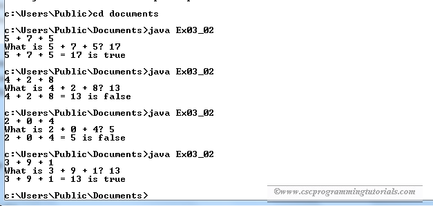 Exercise 3.2: Game: Add Three Numbers | Computer Science Programming ...