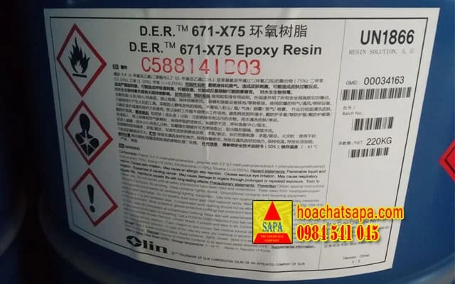 Epoxy Resin D.E.R 671 - X75 | nhựa làm sơn