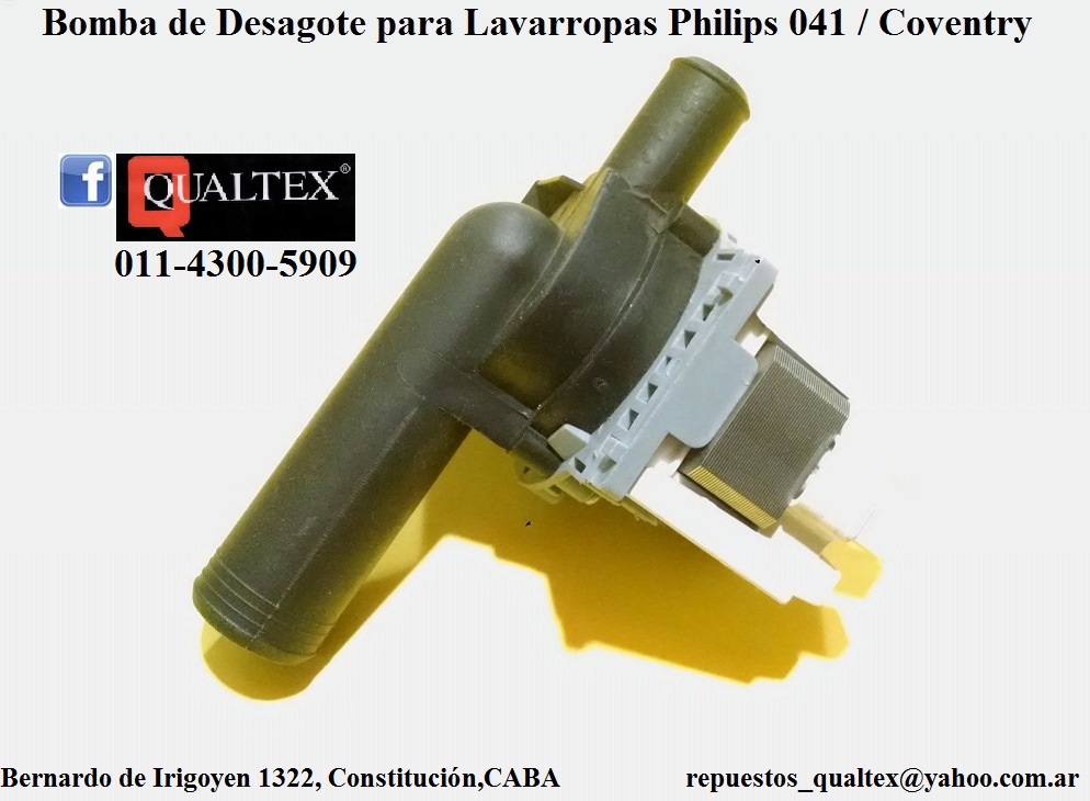 Qualtex ® Arg Repuestos para Electrodomésticos: BOMBA DE DESAGOTE PARA