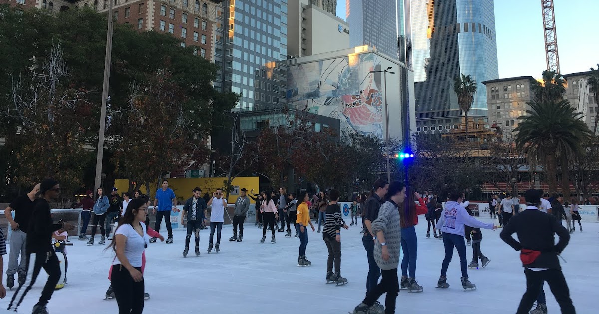Experiencing Los Angeles Pershing Square Ice Skating Rink & Grand