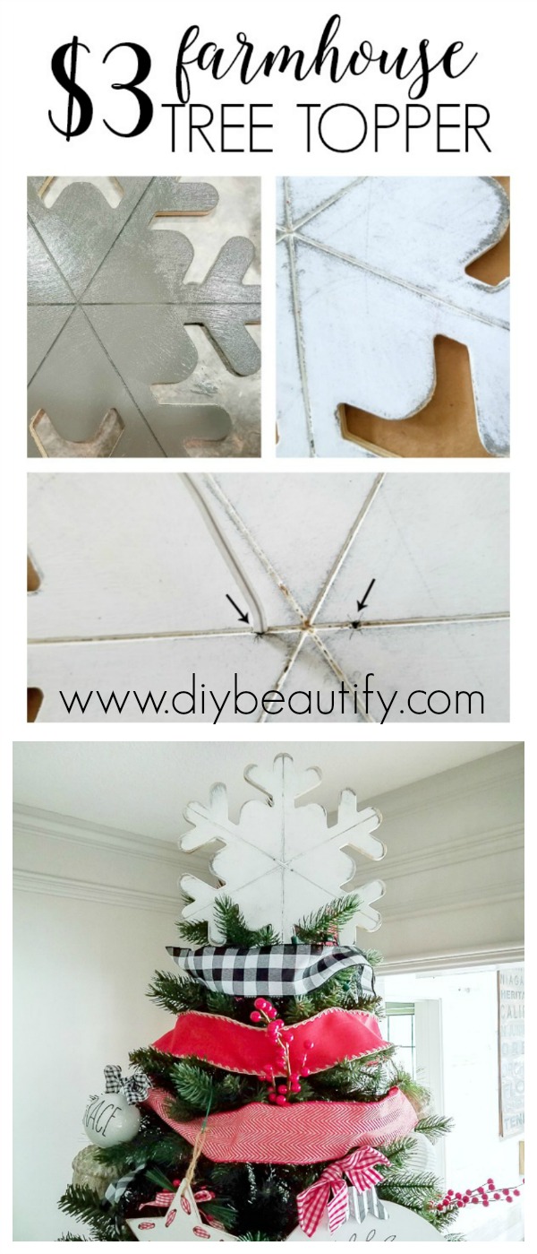 How to Make a 3 Farmhouse Tree Topper DIY beautify