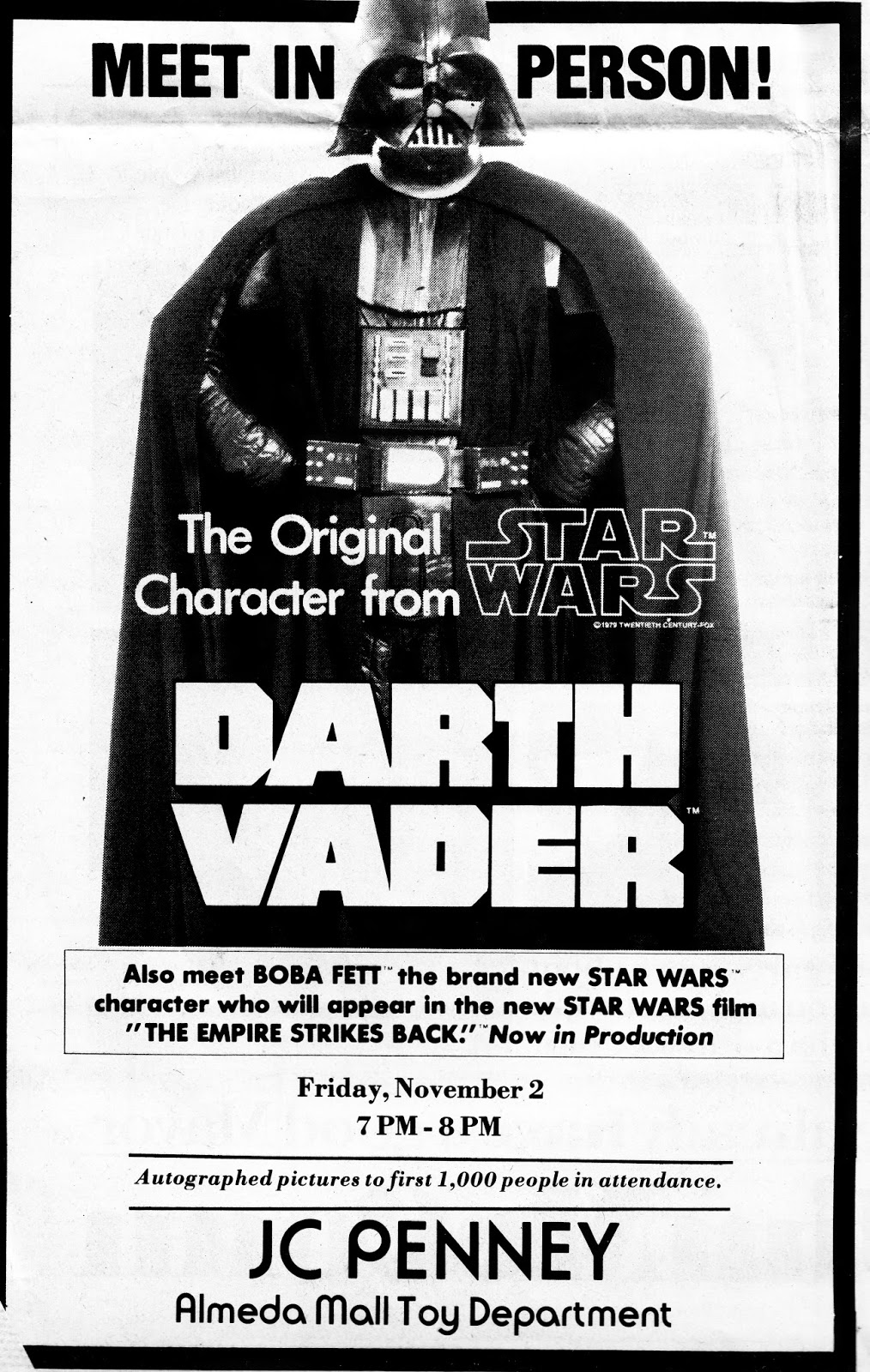 south belt houston digital history archive 1979 meet darth vadar in star wars 1979 darth vader flyers