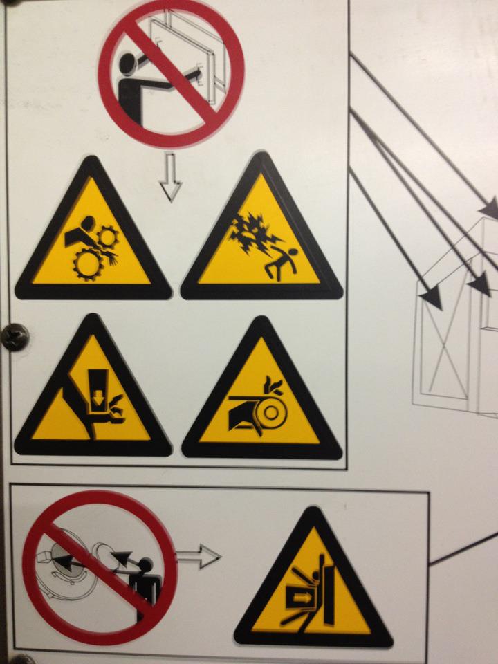 Denimtarian. warning sign washing / laundry machine