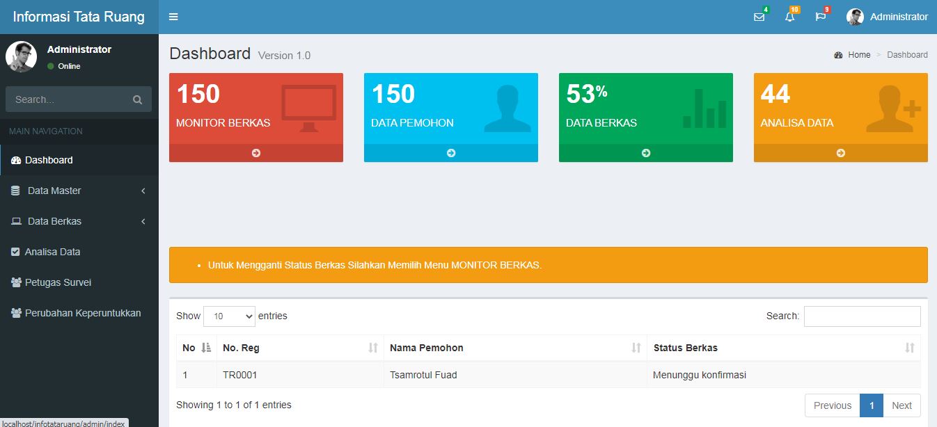 Sourcecode Aplikasi Sistem Informasi Tata Ruang Berbasis