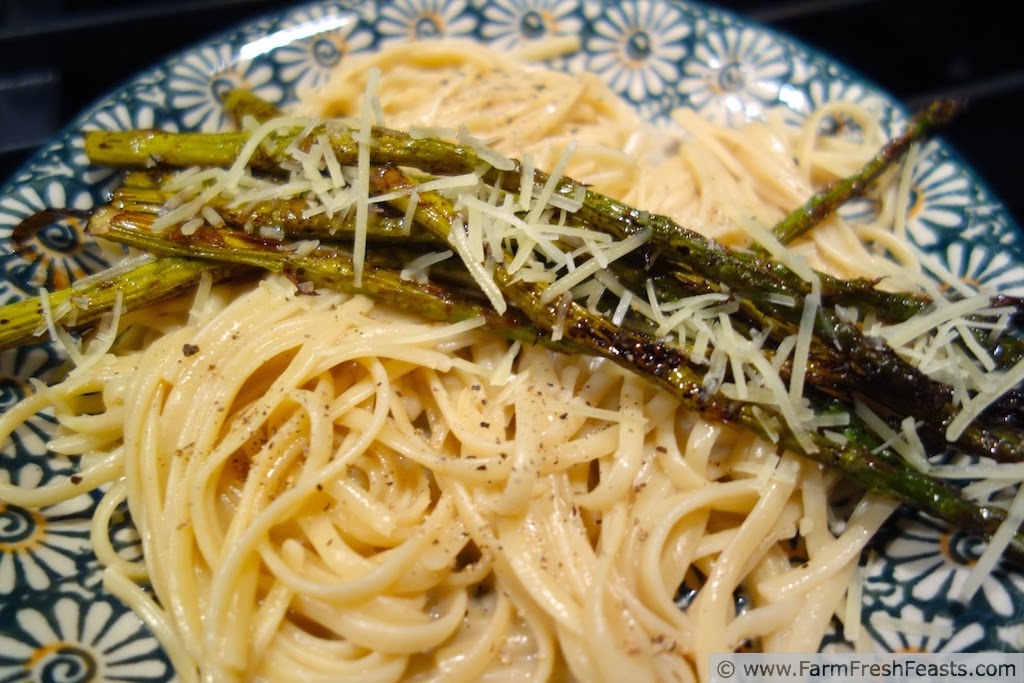 Roasted Asparagus with Chicken Jelly Noodles | Farm Fresh Feasts