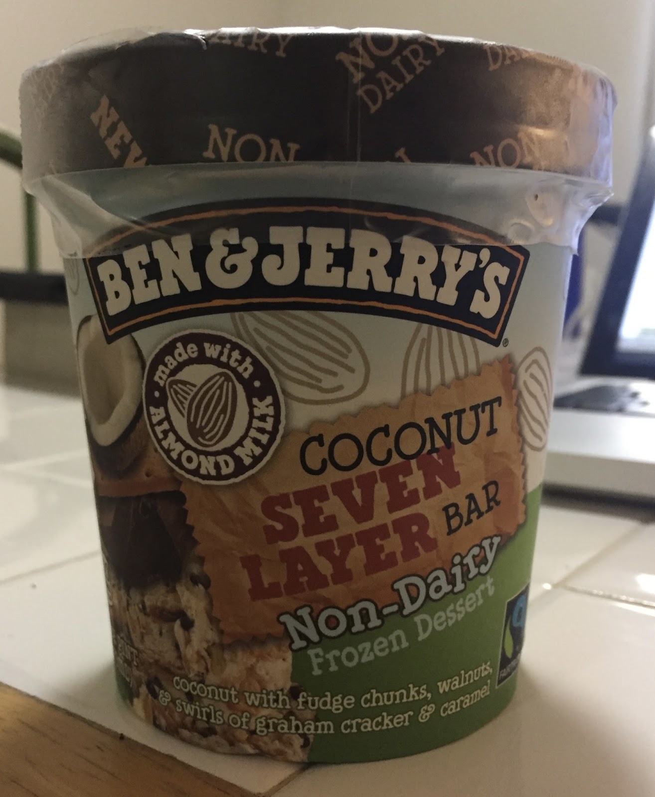 Ben and Jerry's NonDairy Coconut Seven Layer Bar