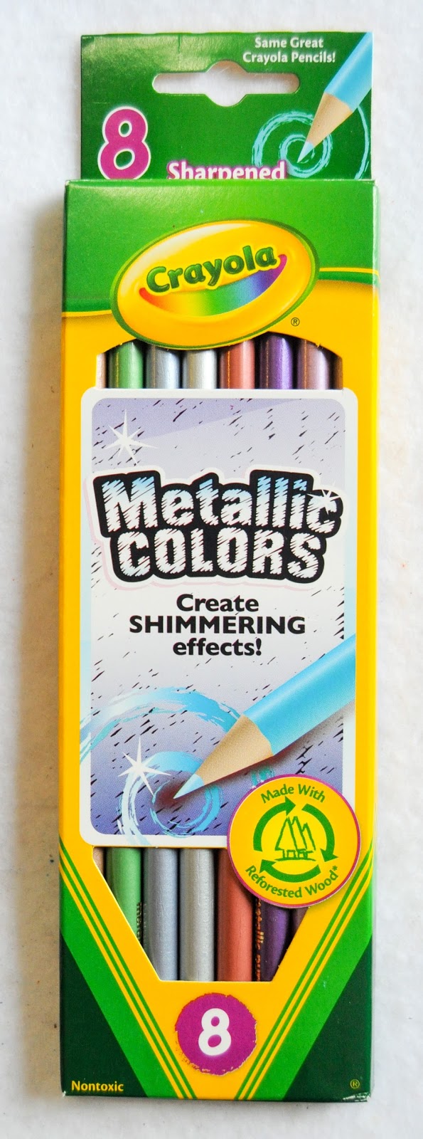 8 Count Crayola Metallic Colored Pencils: What's Inside the Box