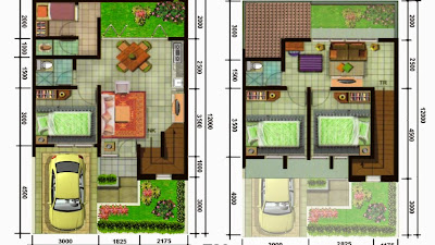 Desain Dan Denah Rumah Minimalis 2 Lantai Type 36