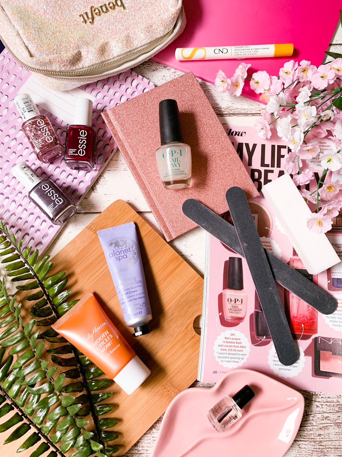 5 Top Tips To Take Care of Your Nails Flatlay