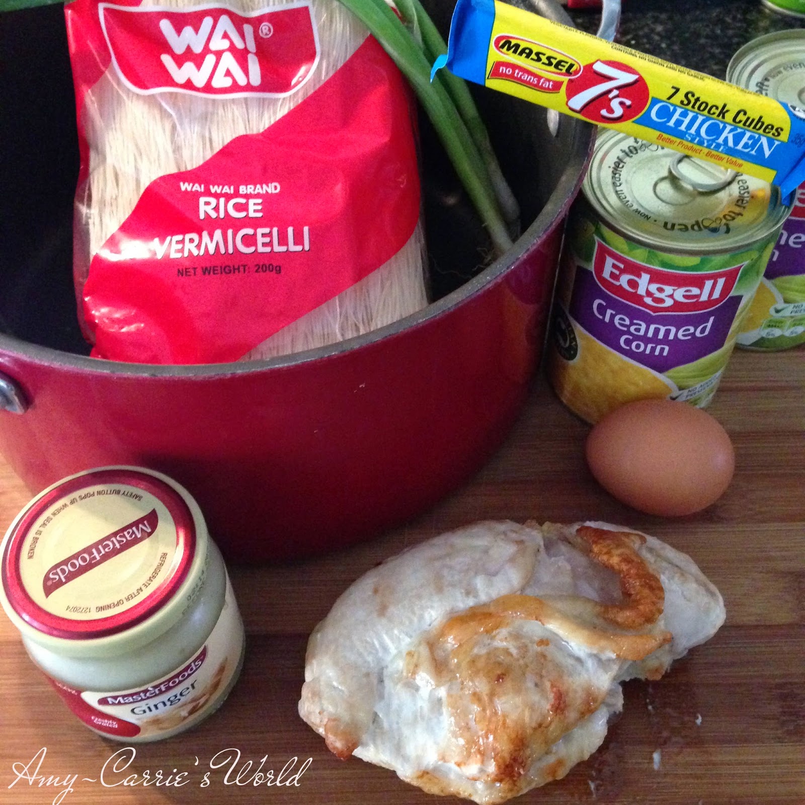 AmyCarrie's world Chicken & Corn Soup…Low FODMAP