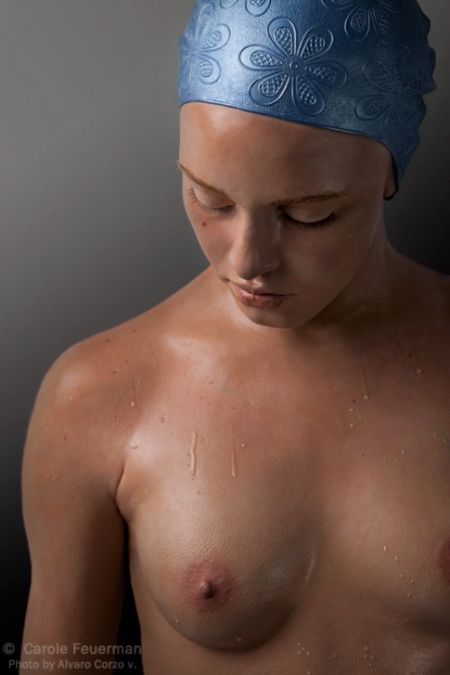 carole feuerman esculturas hiper-realistas mulheres nuas molhadinhas banho