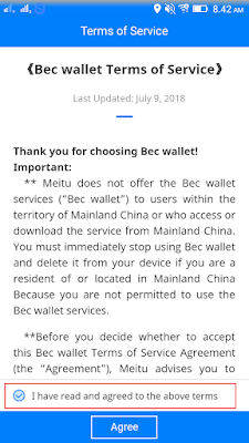 cara masuk di aplikasi bec wallet android