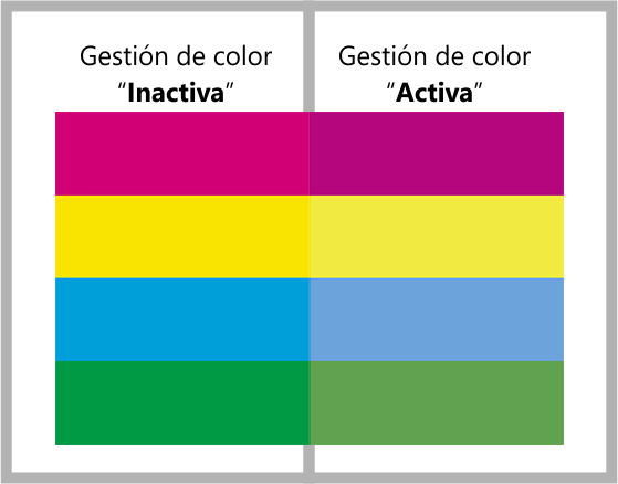 colores con gestión de color