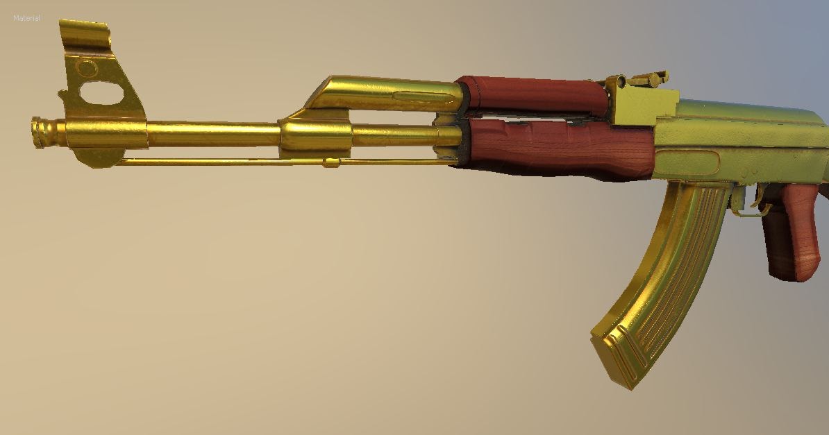 AK 47 Gun 3D Artist.