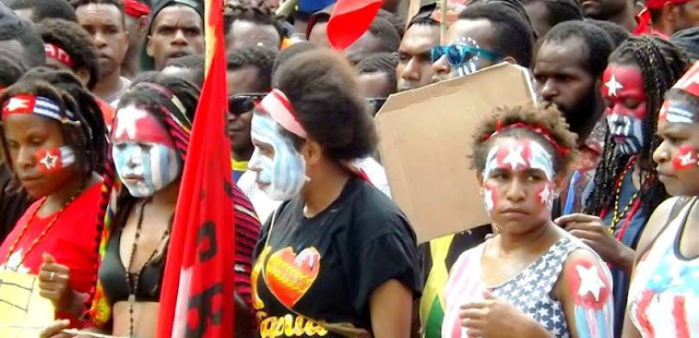 Aksi damai rakyat Papua menolak NewYork Agreement