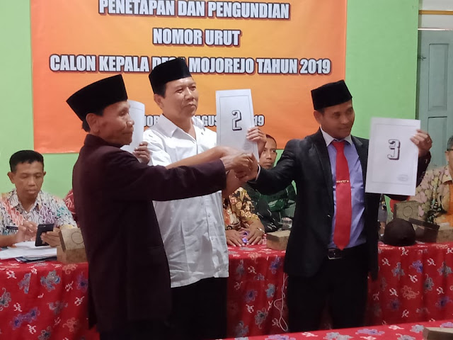 Penetapan dan Pengundian Nomer Urut Calon Kepala Desa Mojorejo