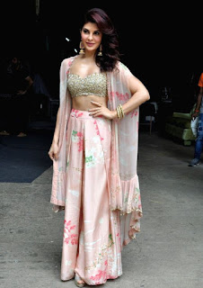 Jacqueline Fernandez Sizzles In Pink Lehenga Choli