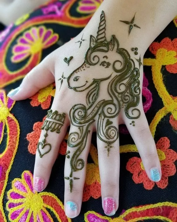 New Mehndi Designs – Beautiful Kids Mehndi Designs # i214