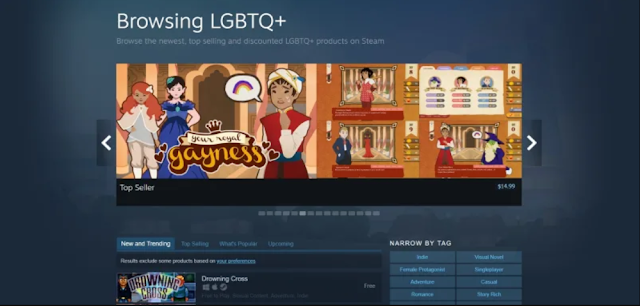 Steam agrega de forma oficial la etiqueta LGTBQ