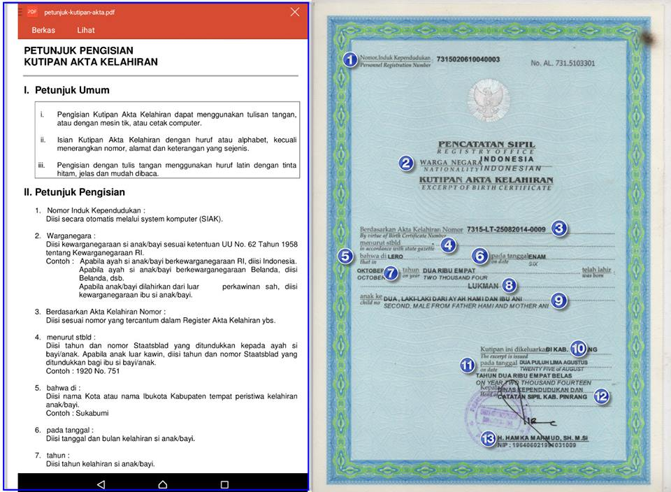 Cara Input Nomor Registrasi Akta Kelahiran FOPPSI Tangsel