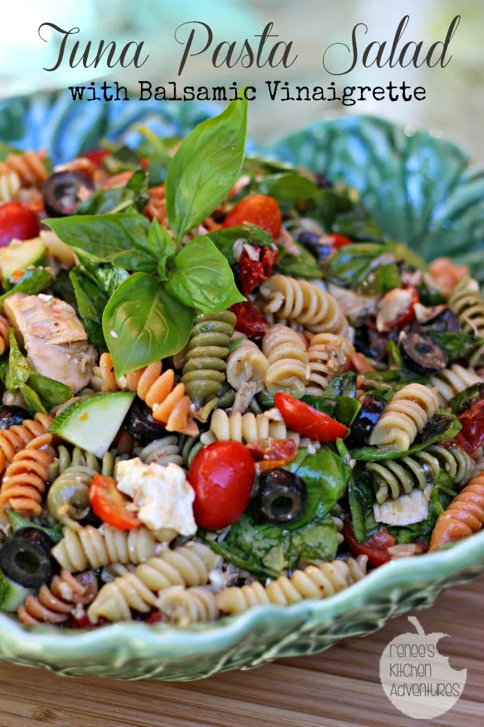 Tuna Pasta Salad with Balsamic Vinaigrette Renee's Kitchen Adventures
