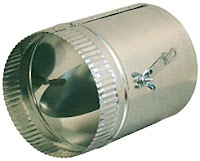 HVAC duct damper with handle