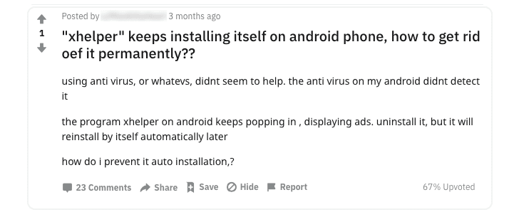 remove Xhelper android malware remove Xhelper android malware