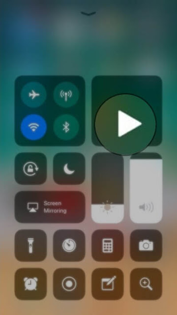 مشغل الموسيقى Music Playback في مركز التحكم Control Center في iOS 11