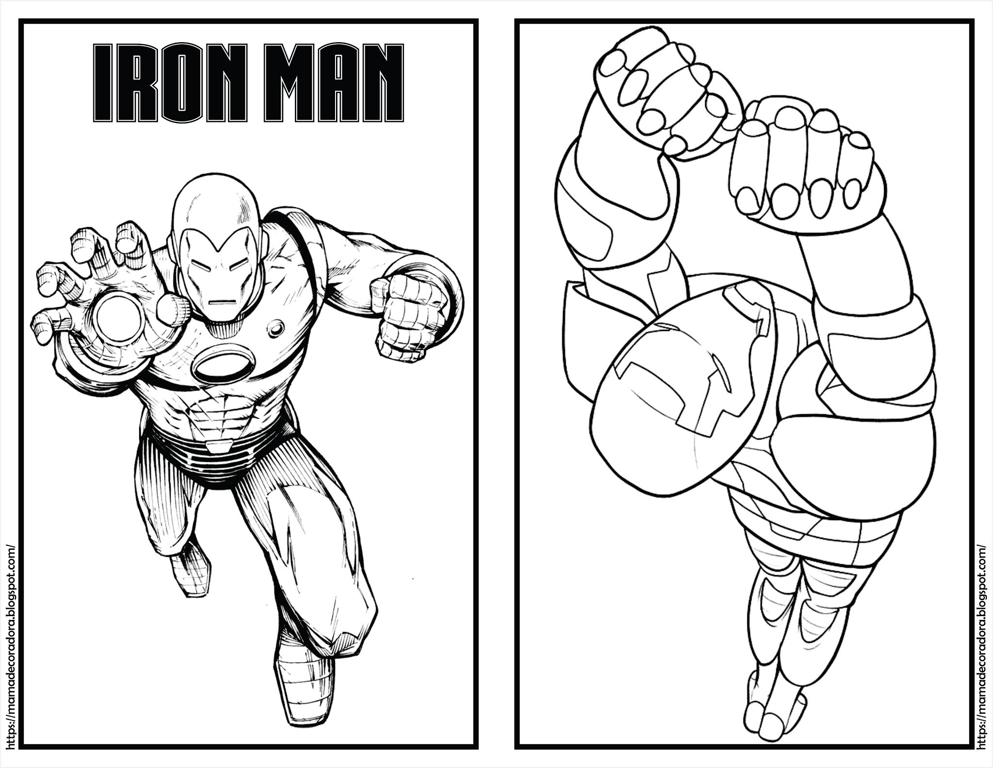 Mamá Decoradora: Librito para colorear de Iron Man