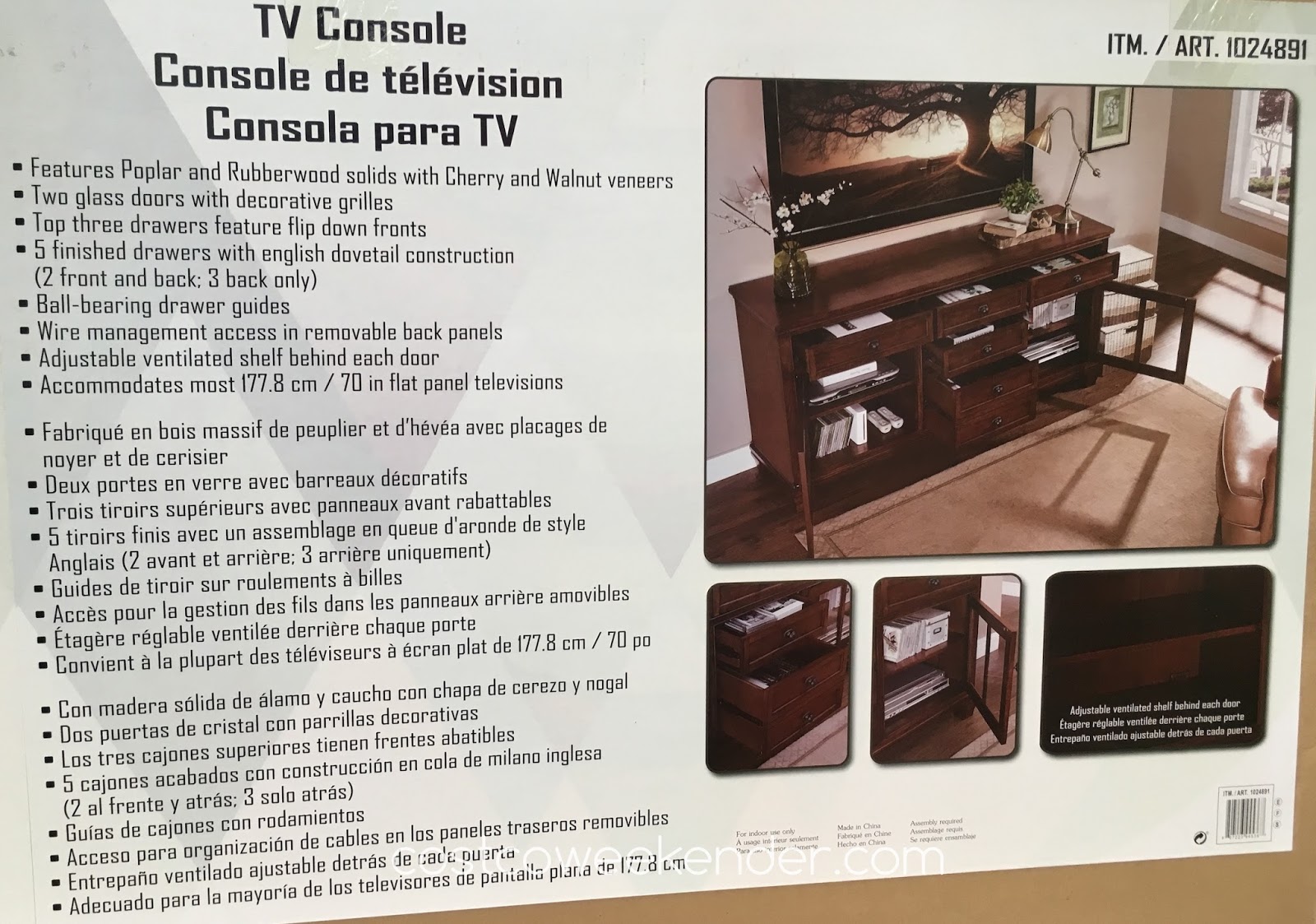 Universal Furniture Broadmoore 70" TV Console Costco Weekender