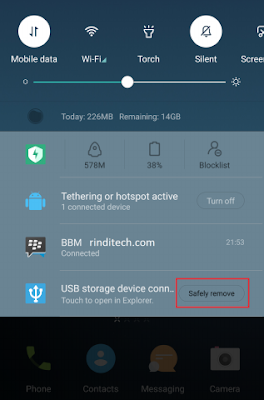 Berikut ini adalah cara untuk melakukan eject  Cara Aman Eject /Remove Flashdisk OTG di HP Android (Xiaomi)