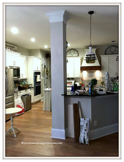 DIY- Brick -Project-Kitchen-Column-Adding-Character-Thin-Brick-From My Front Porch To Yours