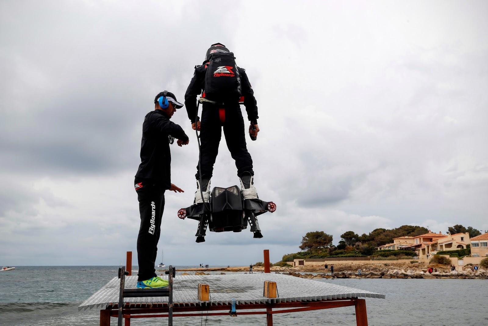 Ford Europe Franky Zapata sets a new hoverboard record with his jet