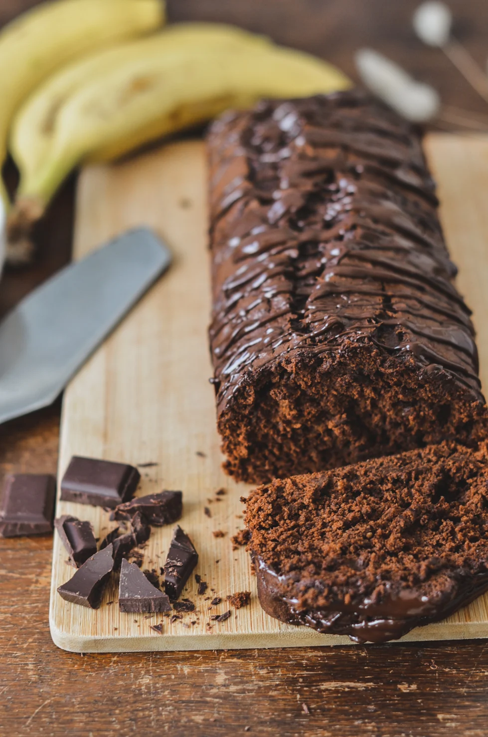 Cake Chocolat banane Vegan et healthy - Cerise et Praline