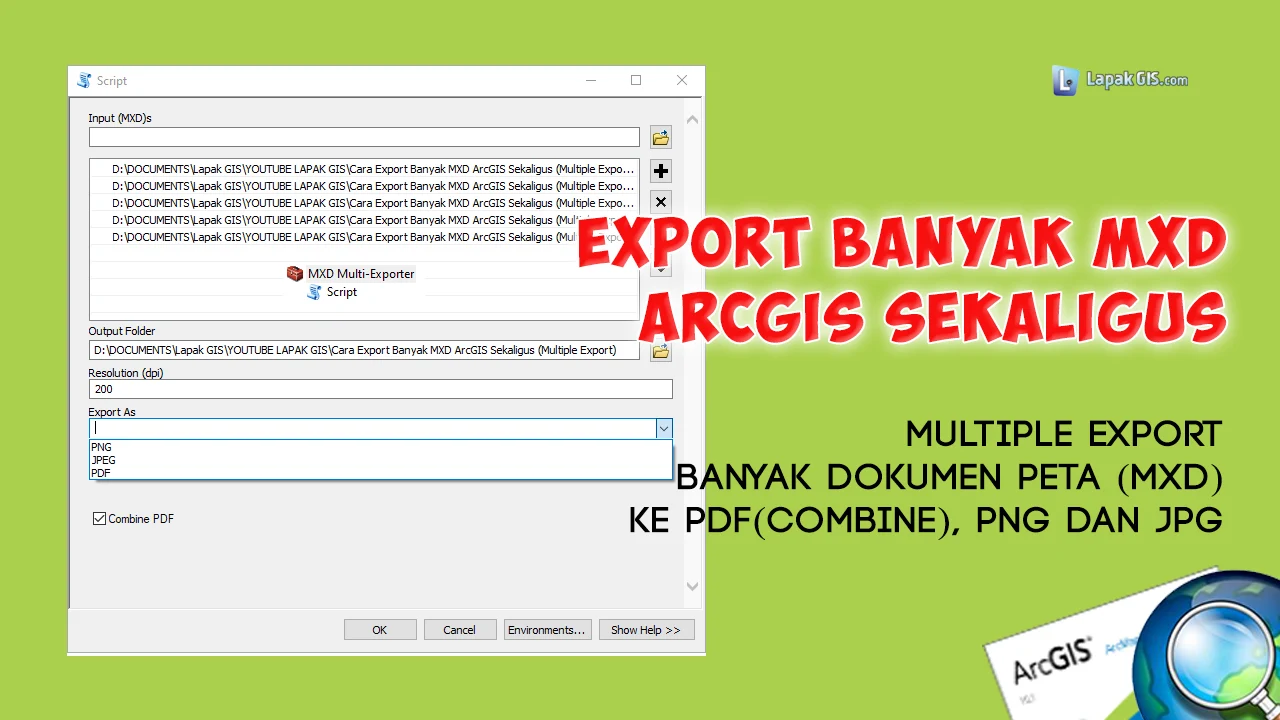 Cara Export Banyak MXD ArcGIS Sekaligus (Multiple Export)