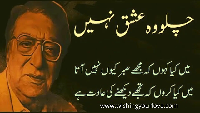 Chalo Wo ISHQ Nahi ahmad faraz