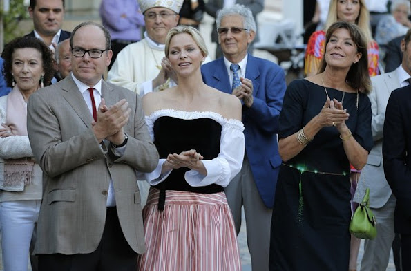 Prince Albert, Princess Charlene and Princess Caroline attended the annual picnic at the Parc Princesse Antoinette