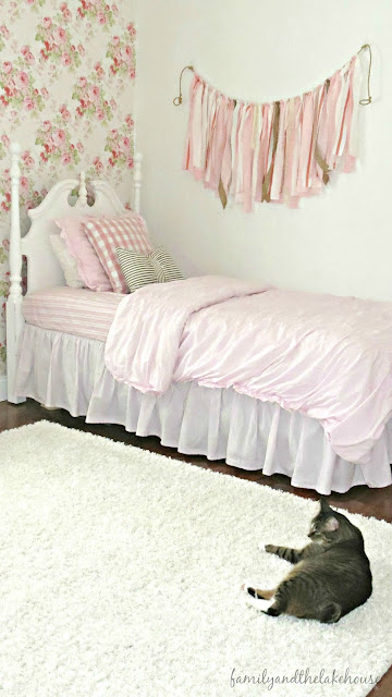 Family and the Lake House - Big Girl Floral Cottage Bedroom www.familyandthelakehouse.com Family and the Lake House - Big Girl Floral Cottage Bedroom www.familyandthelakehouse.com