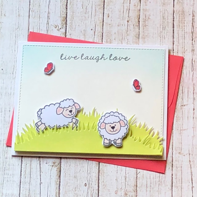 Sunny Studio Stamps: Missing Ewe Customer Card Share by Noga Shefer