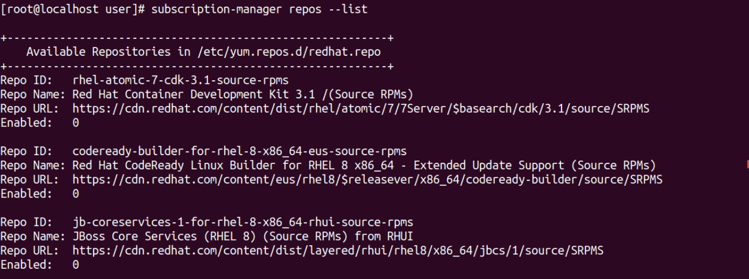 Enable Red Hat Subscription, Repositories and Updates for RHEL 8.4 Server