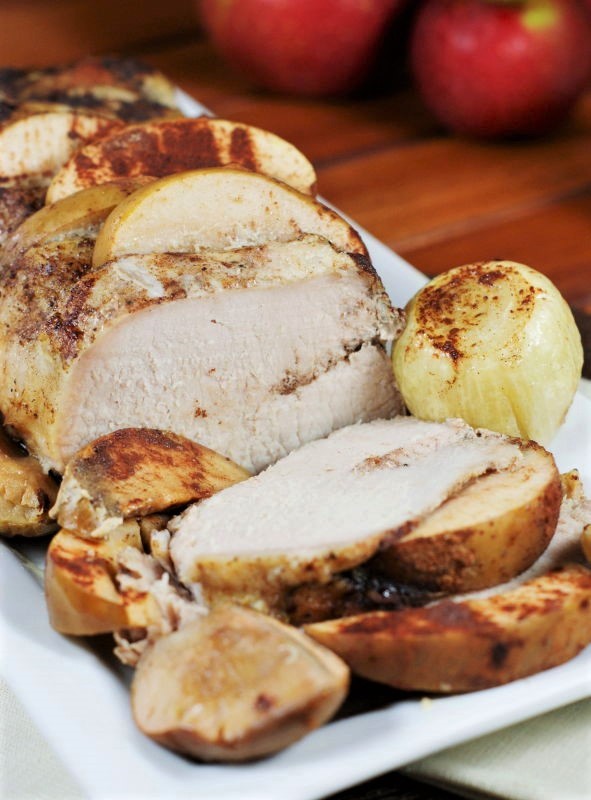 Slow Cooker Apple Pork Loin The Kitchen is My Playground