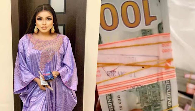 My Sugar daddy is my best Plug- Bobrisky shows off Millions of Dollars his Boyfriend gave him (Video)