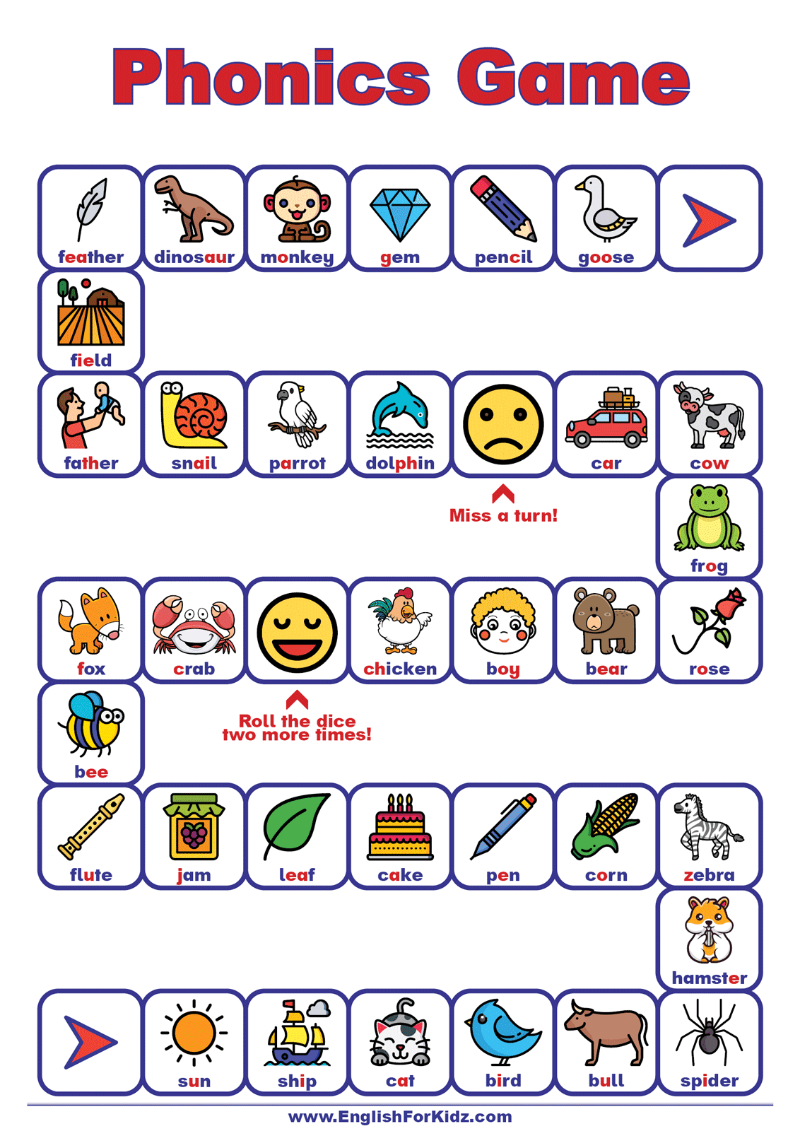 Phonics Games Printable Phonics Games Printable