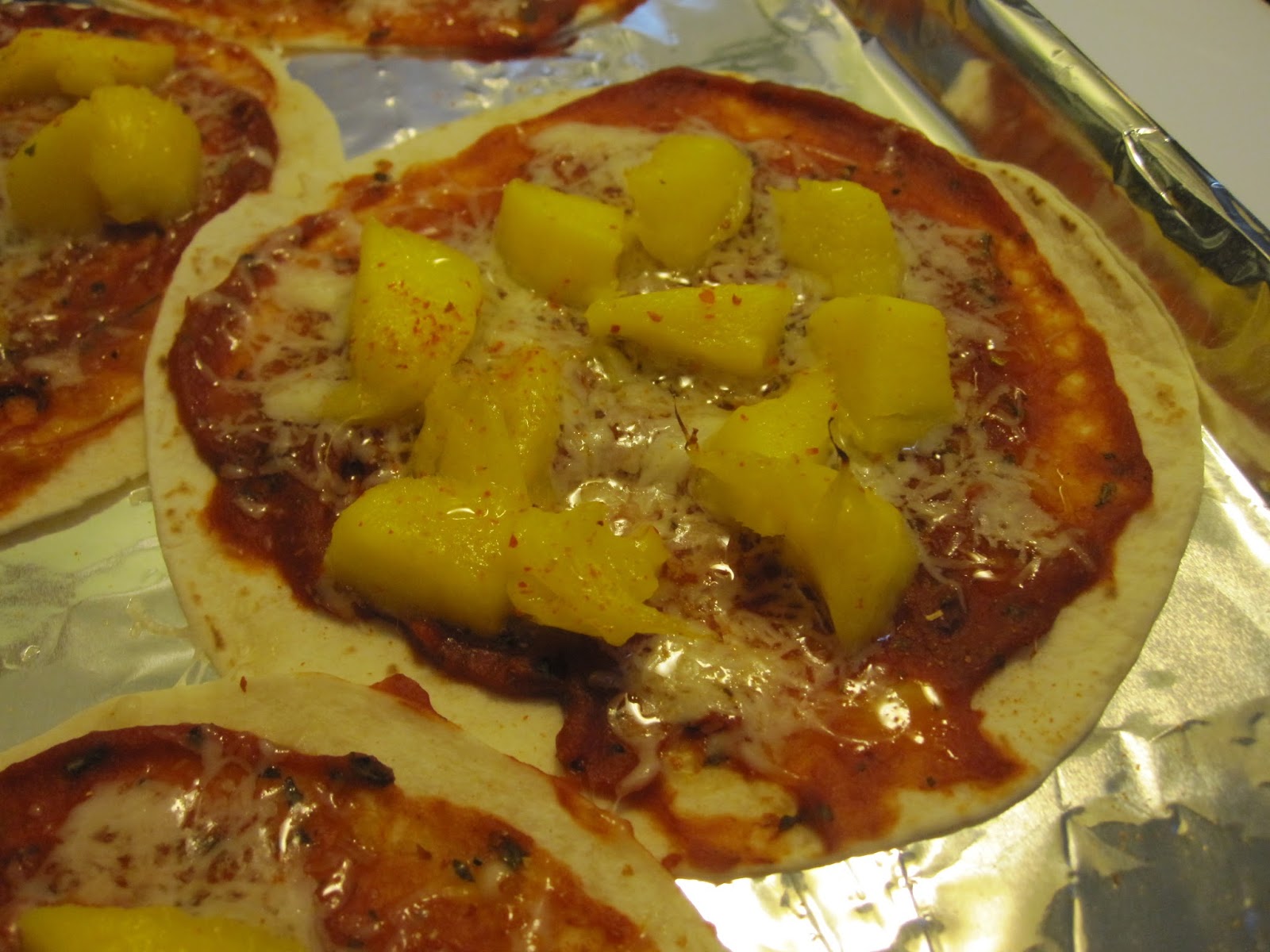 Spicy Mango Tortilla Pizza