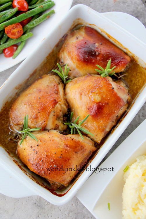 Table for 2.... or more Honey Mustard Baked Chicken