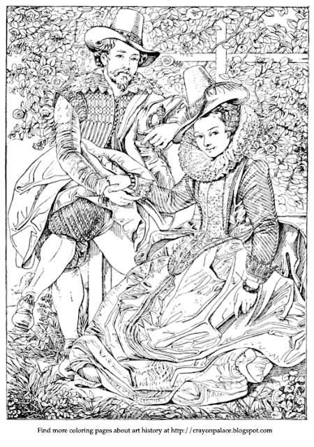 Crayon Palace: Color "Rubens and Isabella" by Rubens