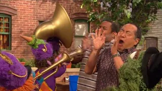 Alan, Chris, Oscar the Grouch, marching band, Sesame Street Episode 4324 Trashgiving Day season 43