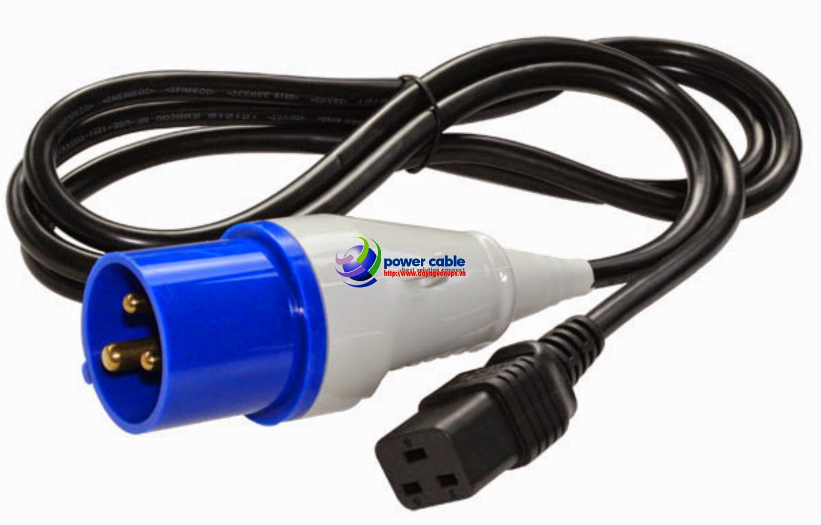 Dây Nguồn 16A Commando Plug to IEC C19 - DÂY NGUỒN C13 To C14