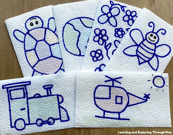 Kitchen Roll Magic Drawing Science